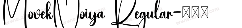 MovekNoiya Regular字体转换